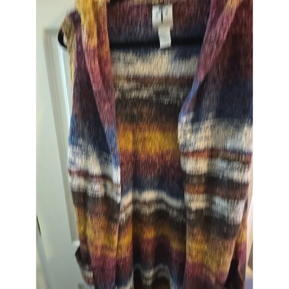 Rain + Rose Sleeveless Hooded Long Boho Cardigan Sweater. Wool Blend. Size Small - Picture 5 of 12